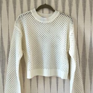 Knit mesh sweater in Ivory. Size small. NWOT
